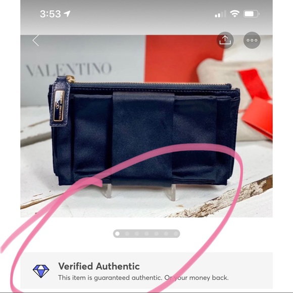 Valentino Garavani “Elyse Walker” Satin Bow Clutch - Picture 9 of 9